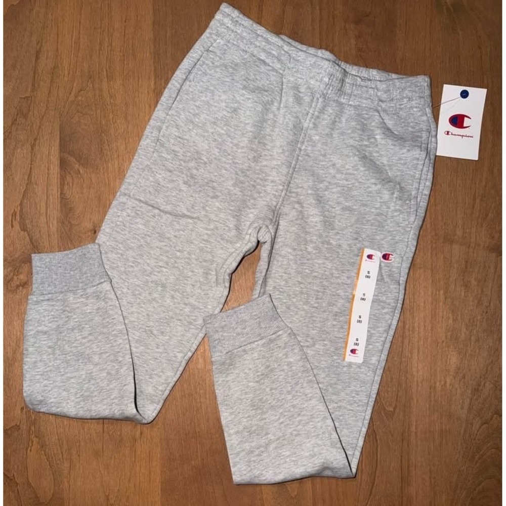 Champion Boys Powerblend Fleece Joggers Light Steel Heather Gray Size S 8